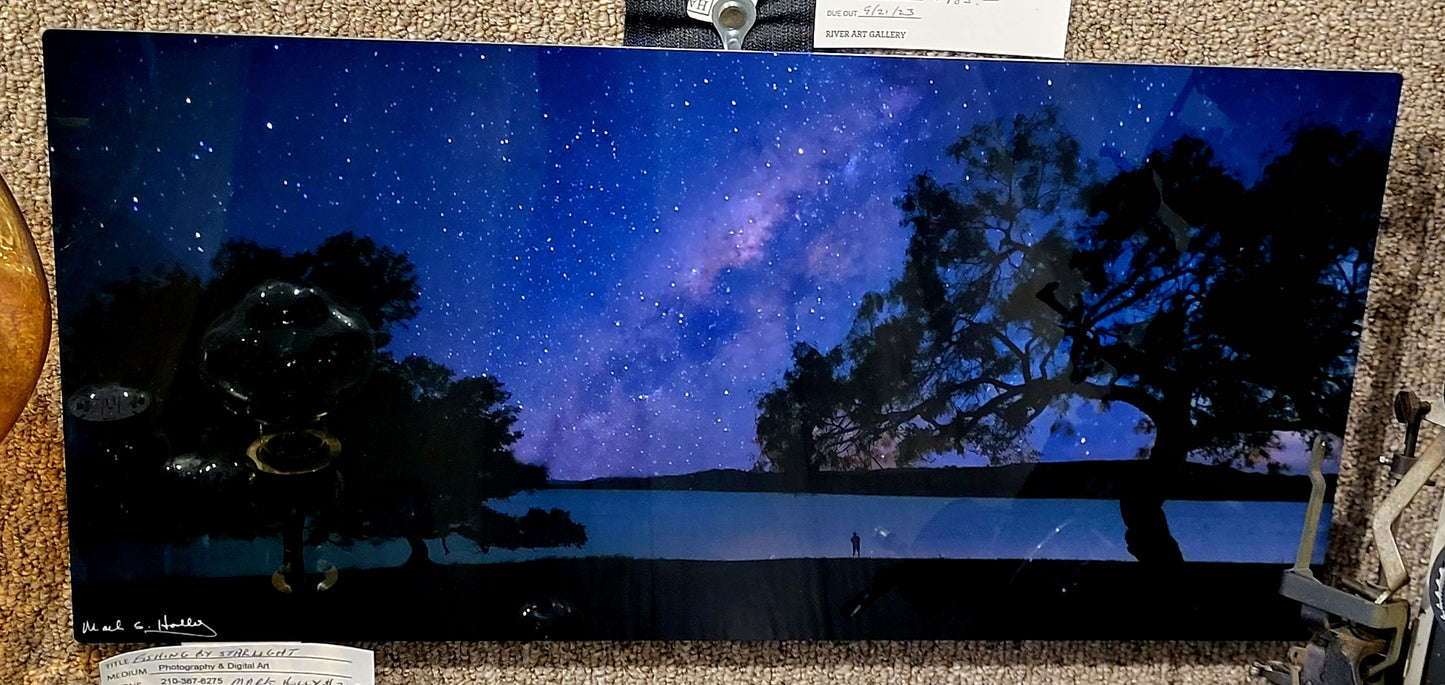 1 - Fishing by Starlight Metal Print 10x20