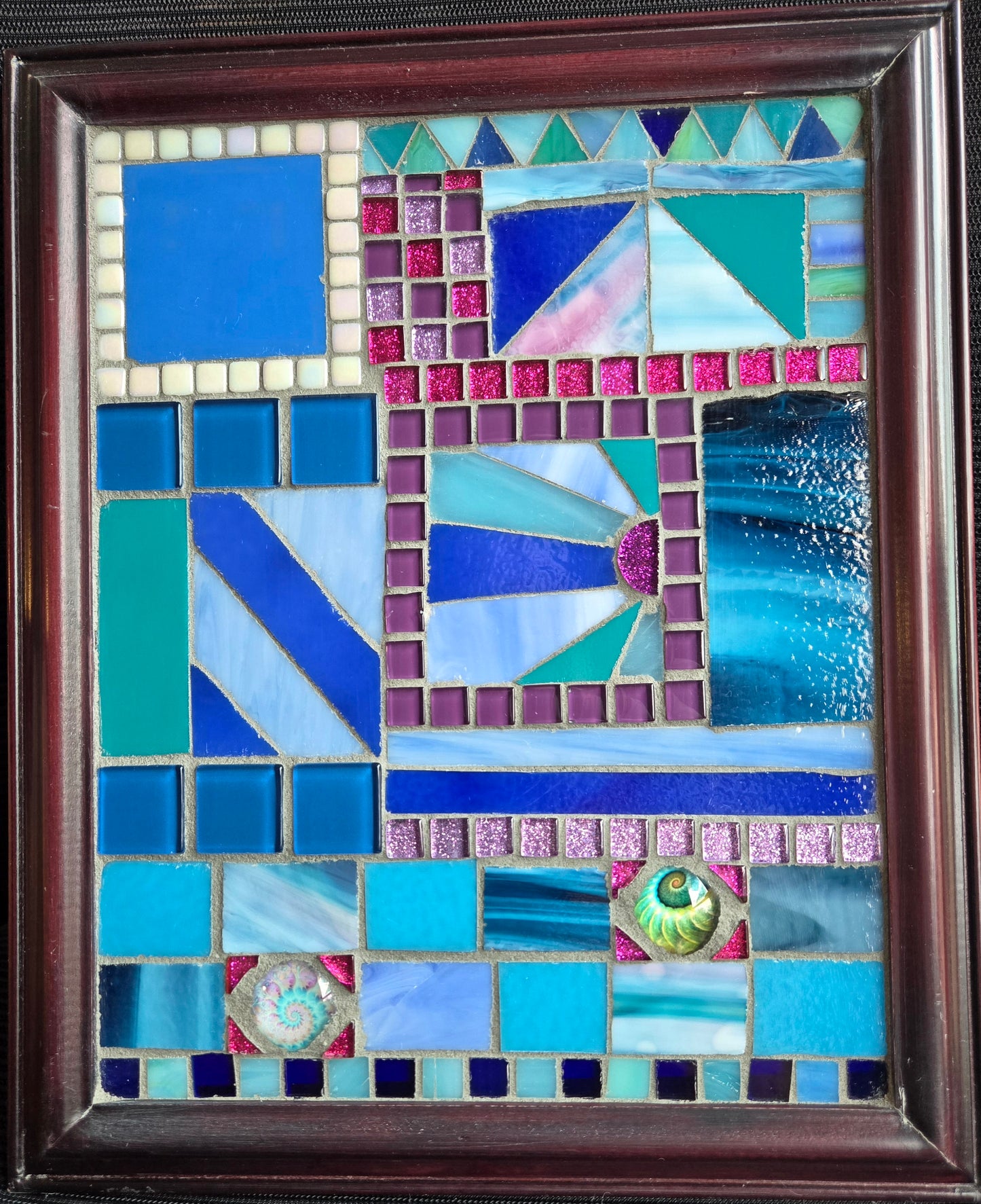 Laberinto de mosaico azul