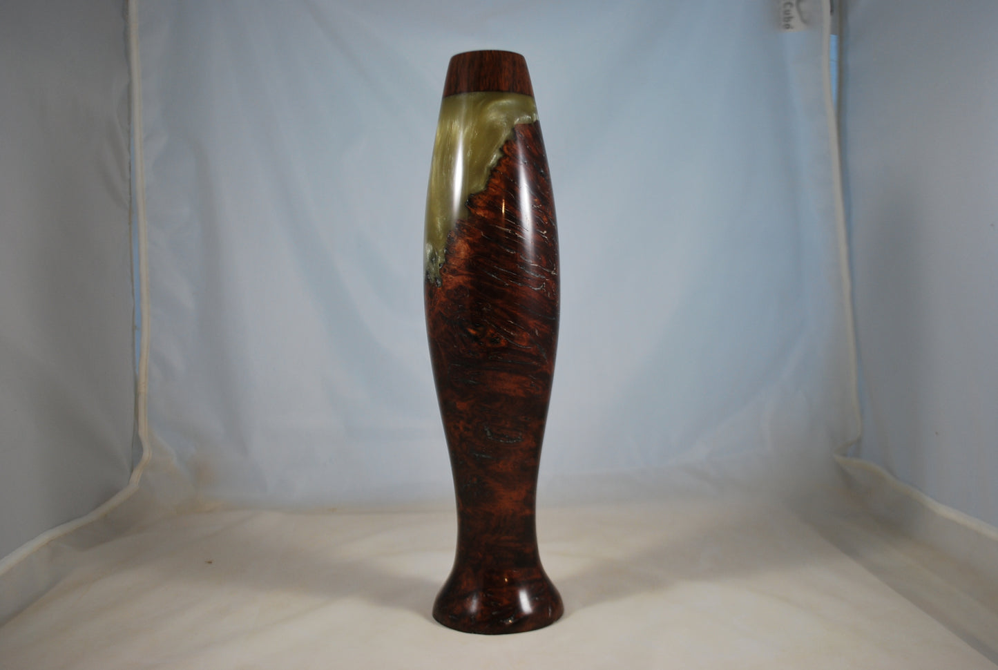 Vase - Jarrah Wood Burl & White Resin