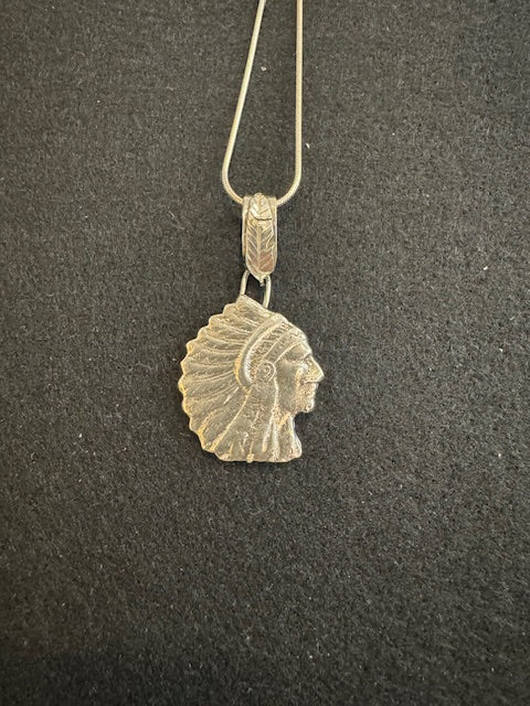 Silver Chief Head pendant