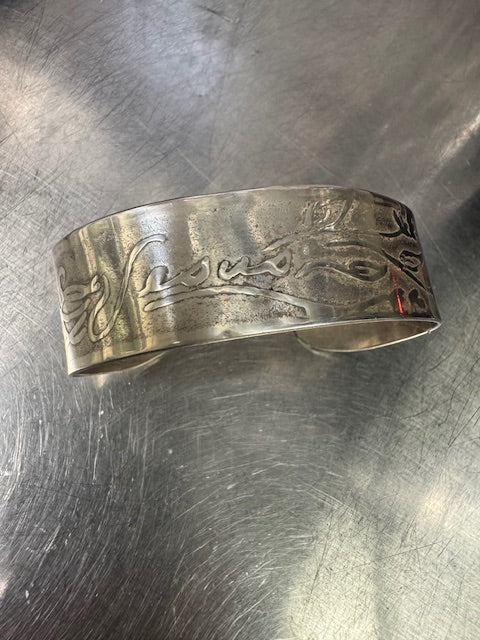 Silver Jesus cuff