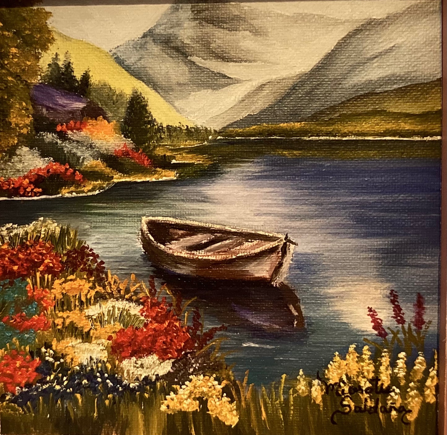 Lake view painting