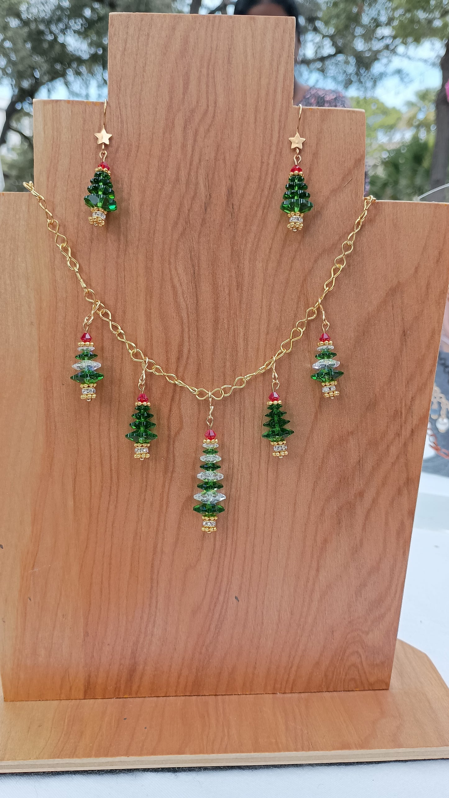 Christmas Tree Necklace Set