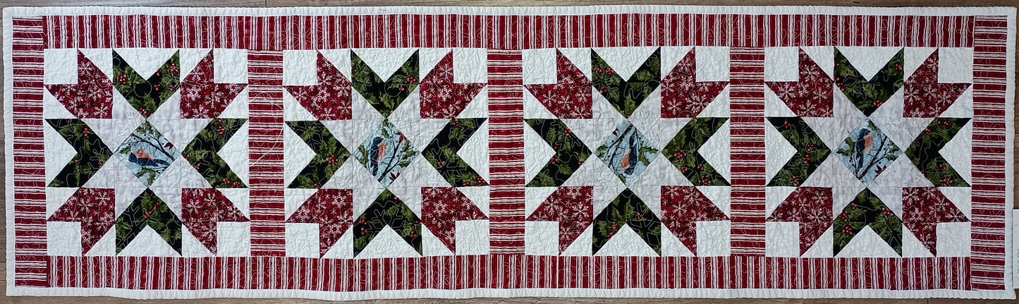 Winter Snow Birds Runner