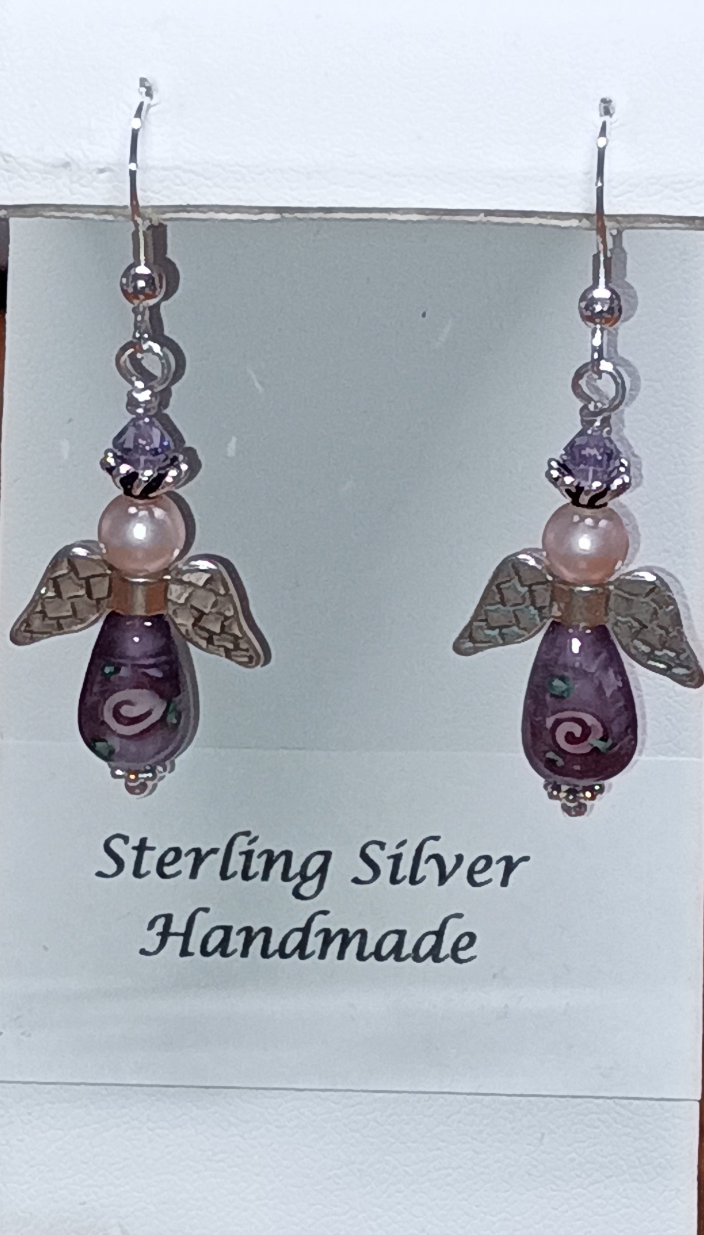 Lampwork Angel Earrings