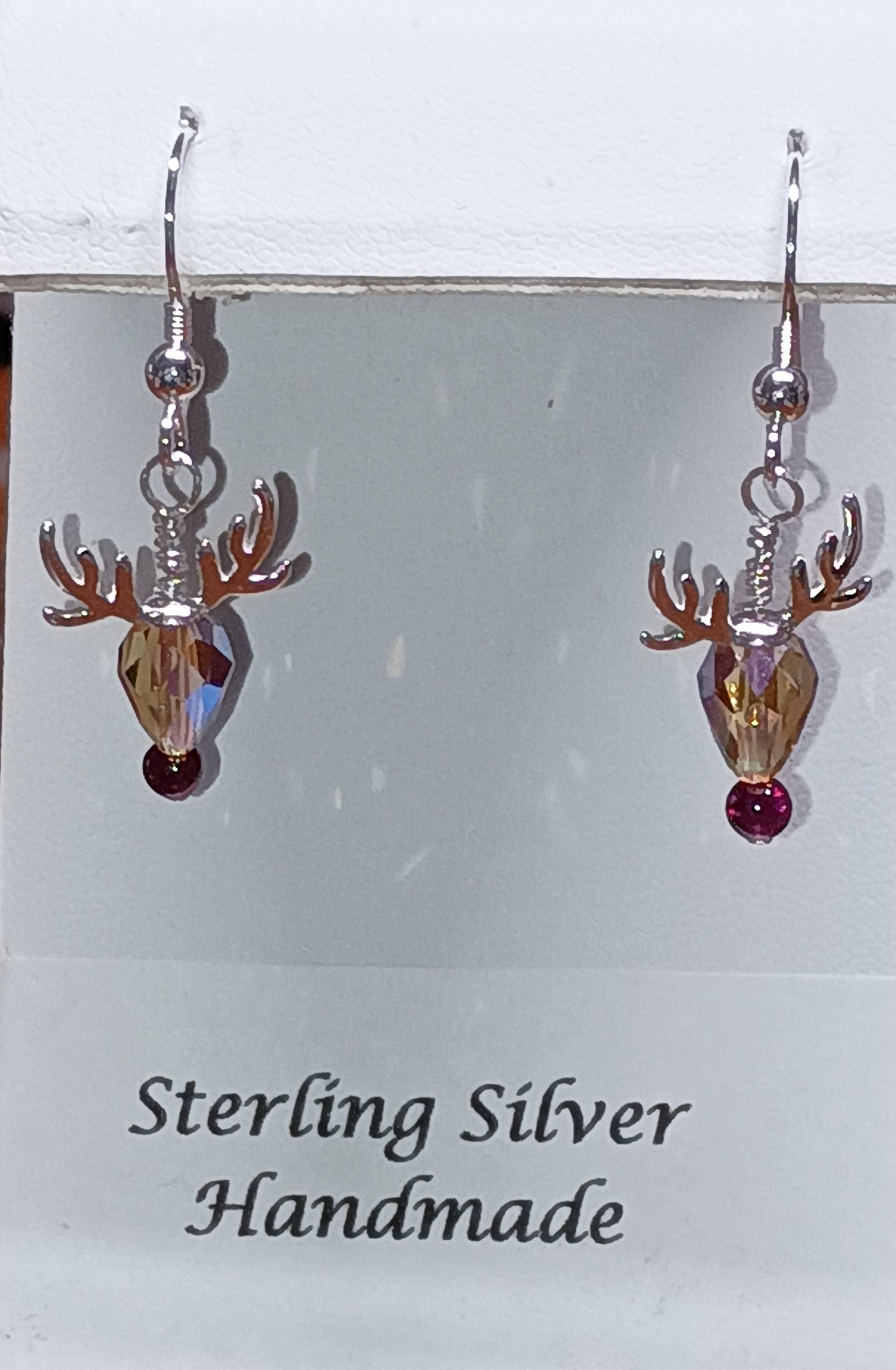 Pendientes de reno de nariz roja 1