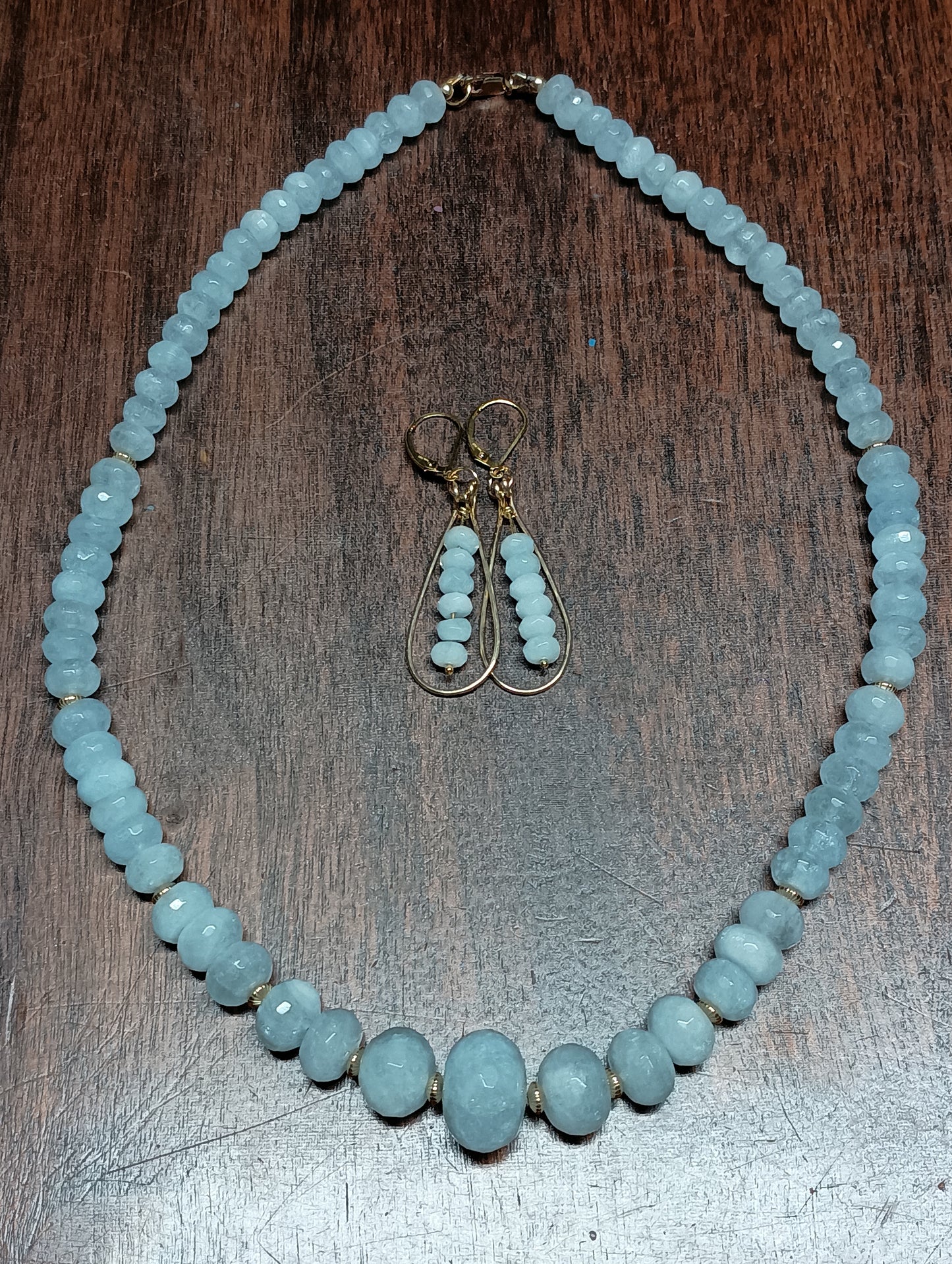Aquamarine Necklace & Earring Set