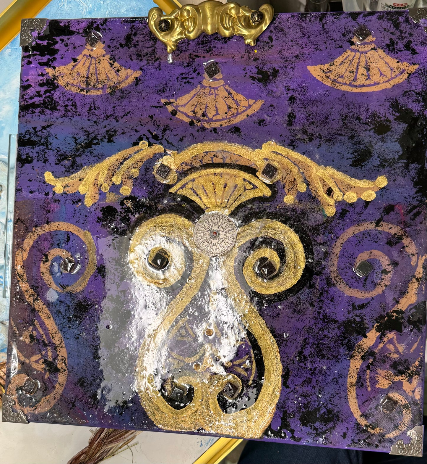 Reign Purple original 14" x 14"