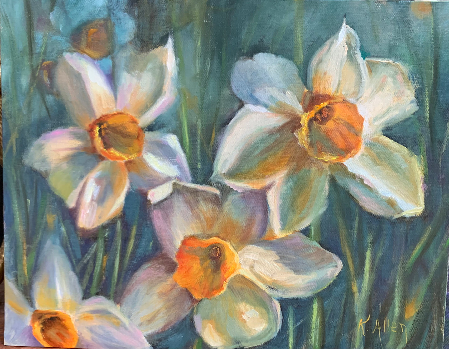 Smiling Daffodils- Giclee Print- 8 x 10
