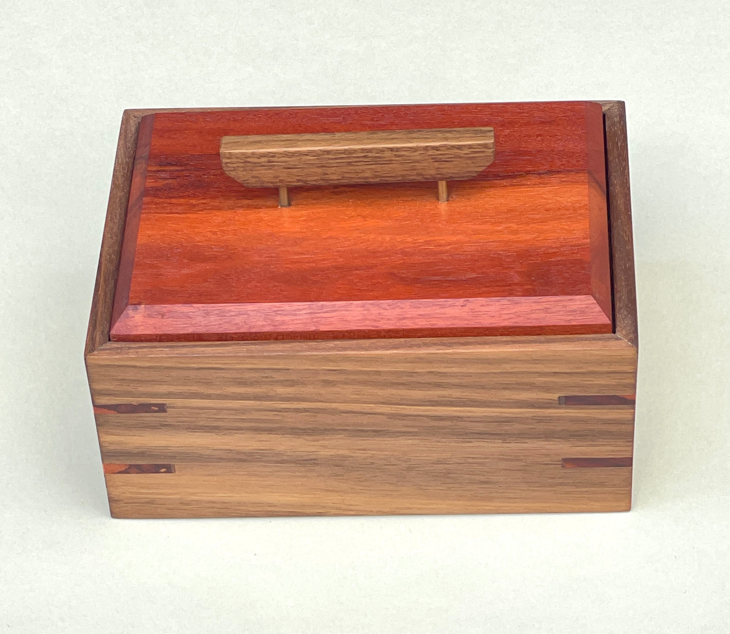 joyero/reloj de nogal/palisandro