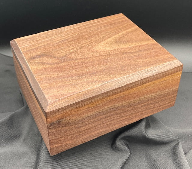 Solid walnut jewelry box