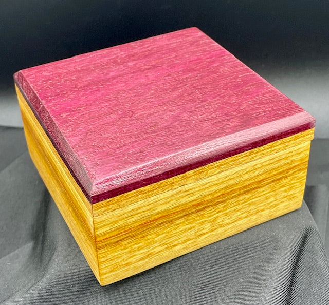 Canary wood/purpleheart jewelry box