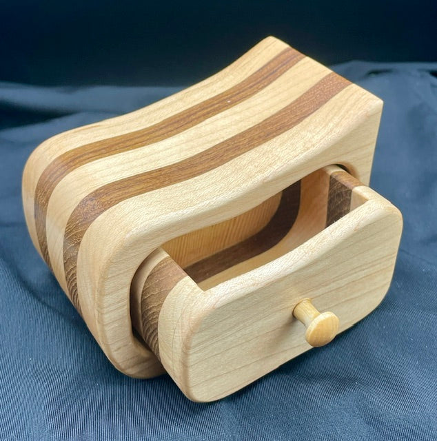 Swaggy maple/walnut jewelry box