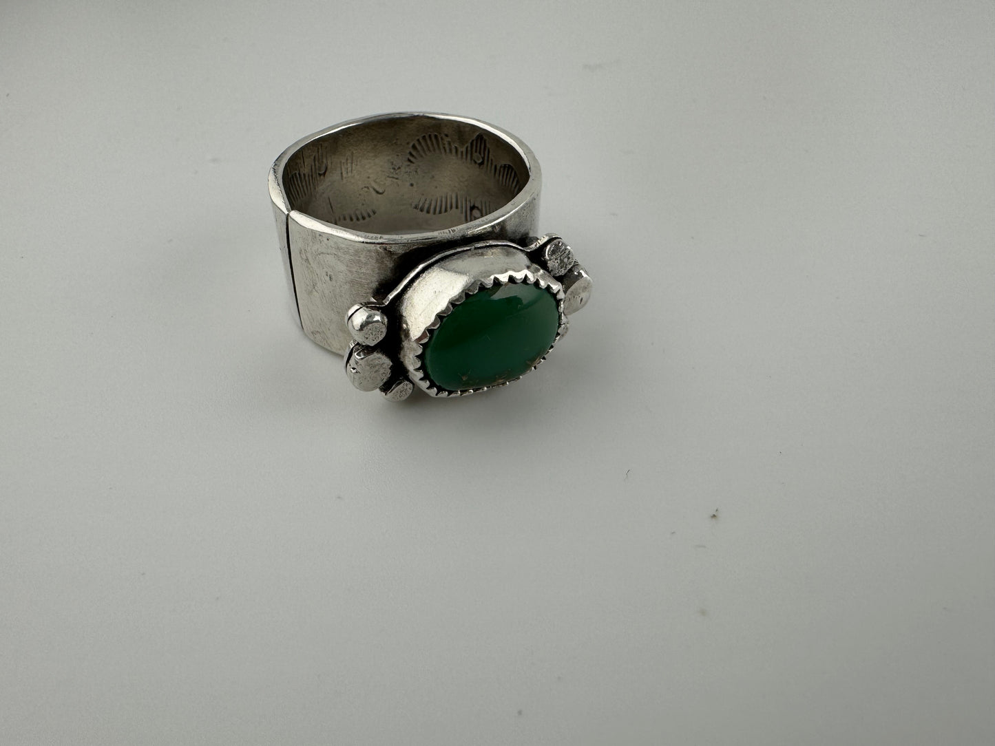 Silver ring with turquoise stone