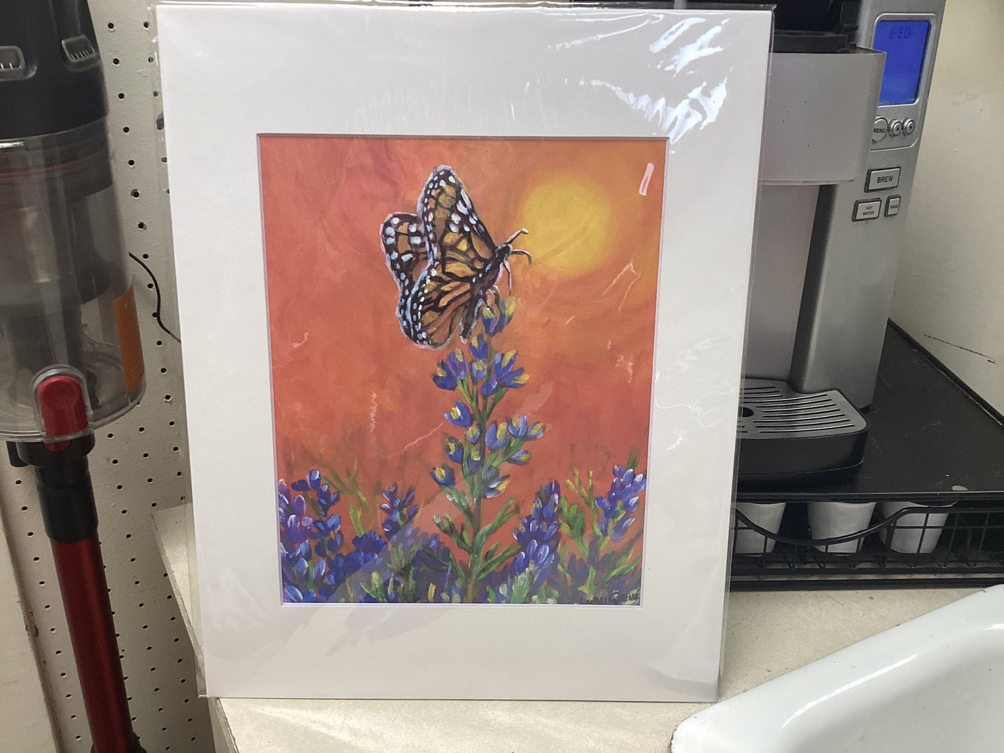 Monarch Butterfly Matted Print 6/04