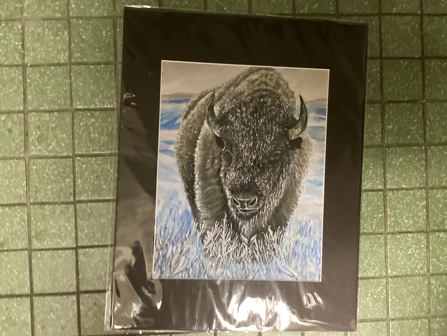 Buffalo in Snow Print