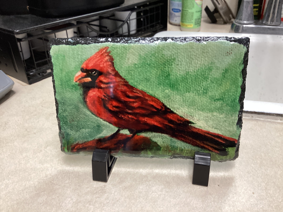 Red Cardinal Slate 10/5
