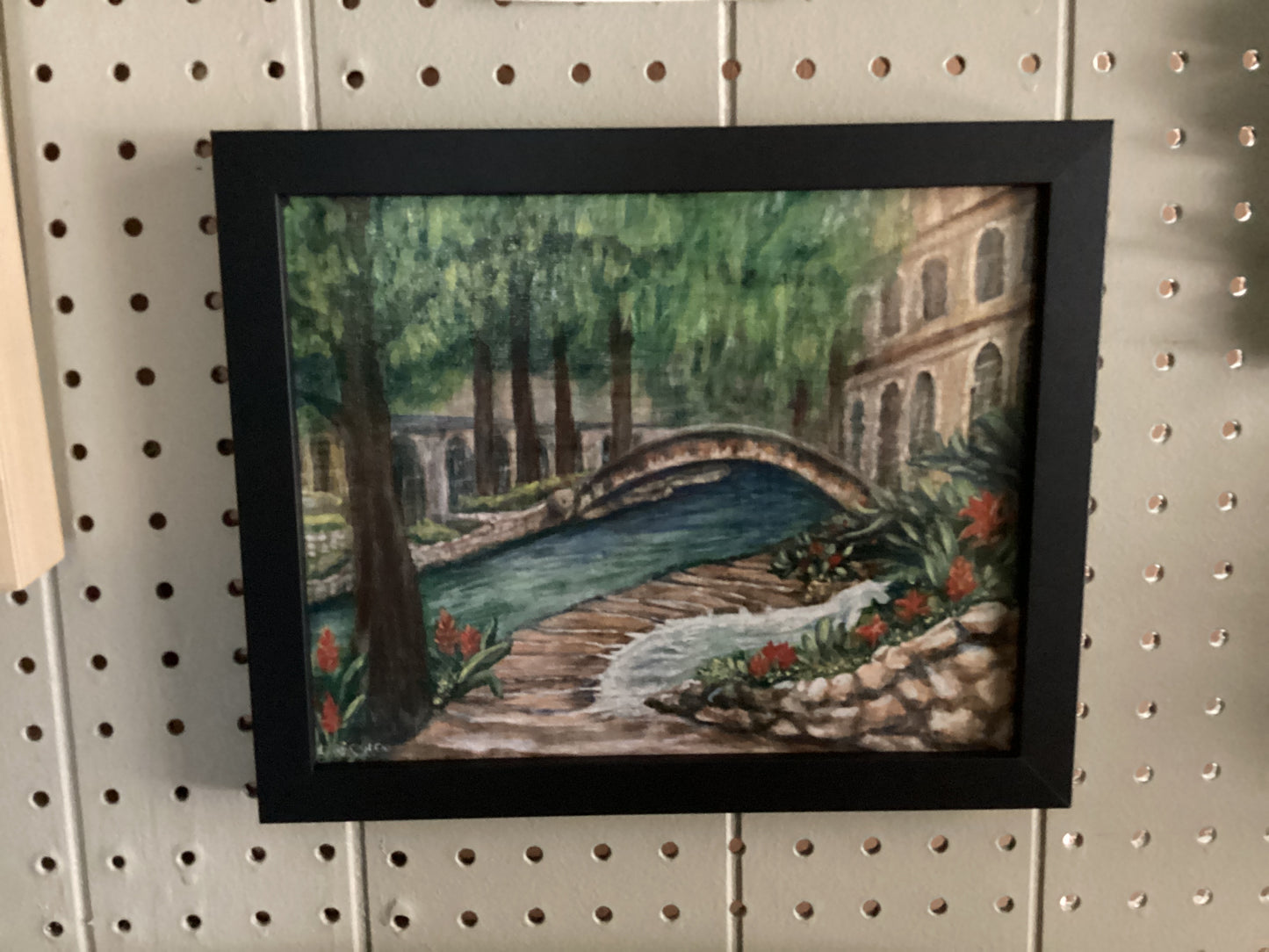 San Antonio Riverwalk during Day embellished Canvas Print