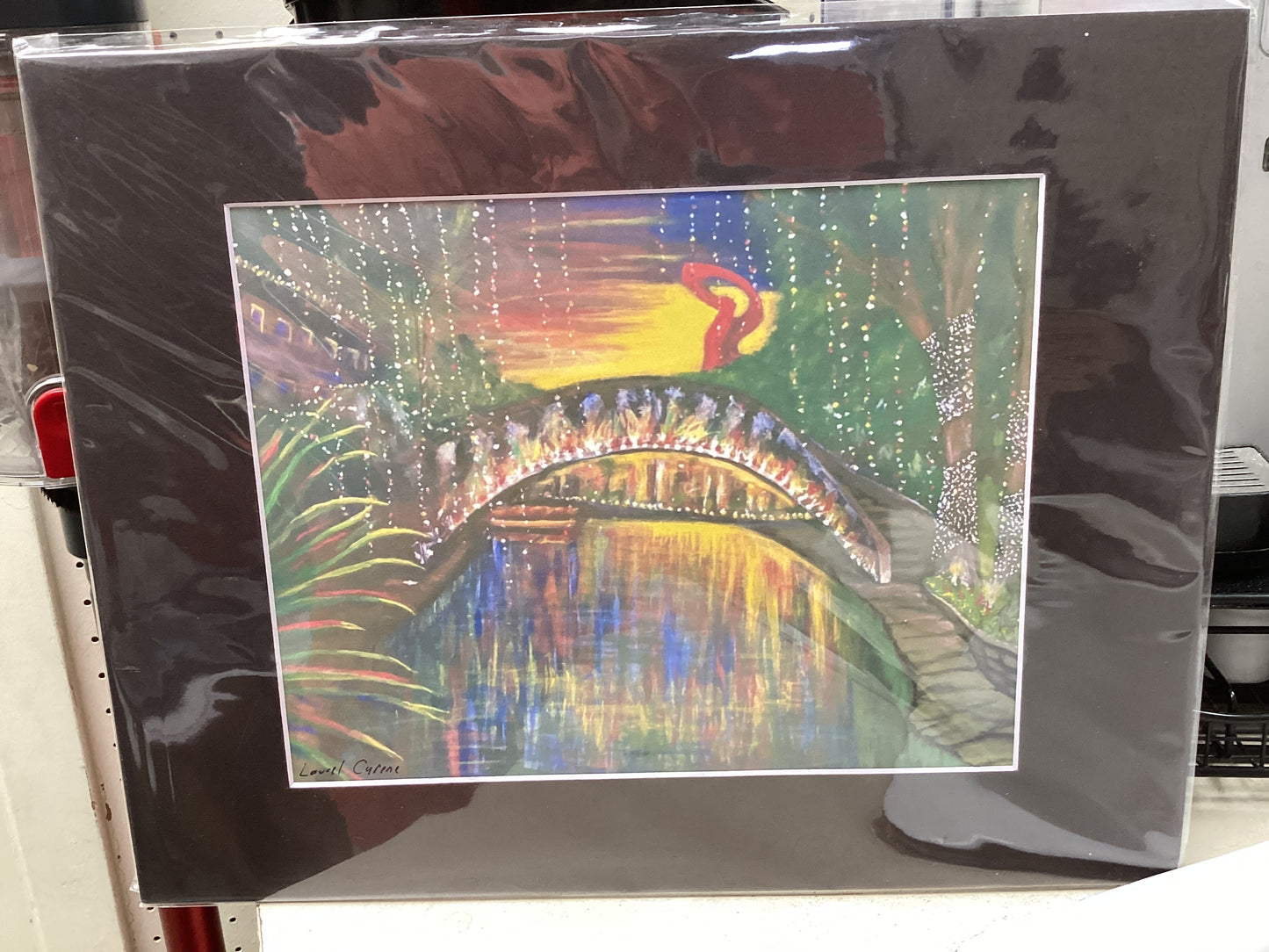 Riverwalk Christmas Matted Print M8