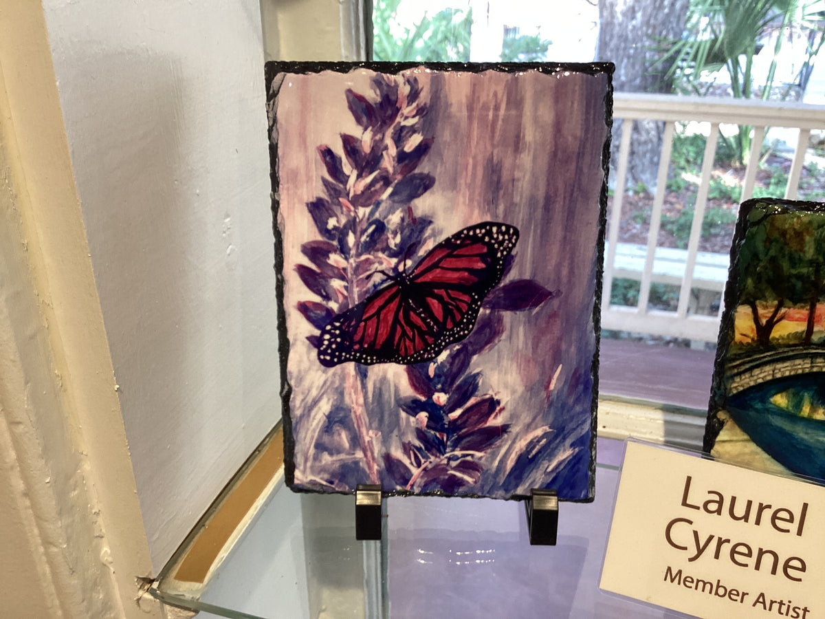 Monarch Butterfly Blue Slate