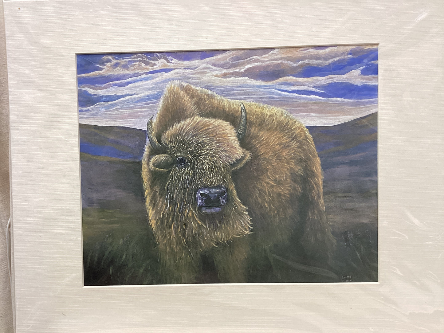 Impresión mate de búfalo blanco sagrado