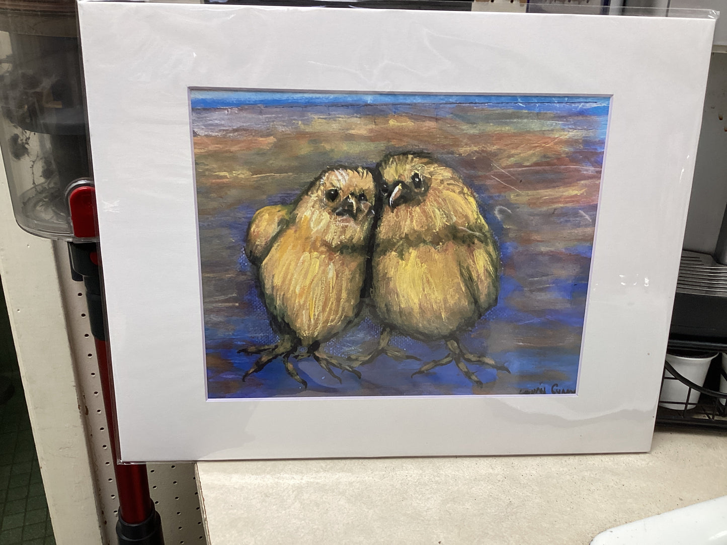 Two Chicks Matted Pri not M4