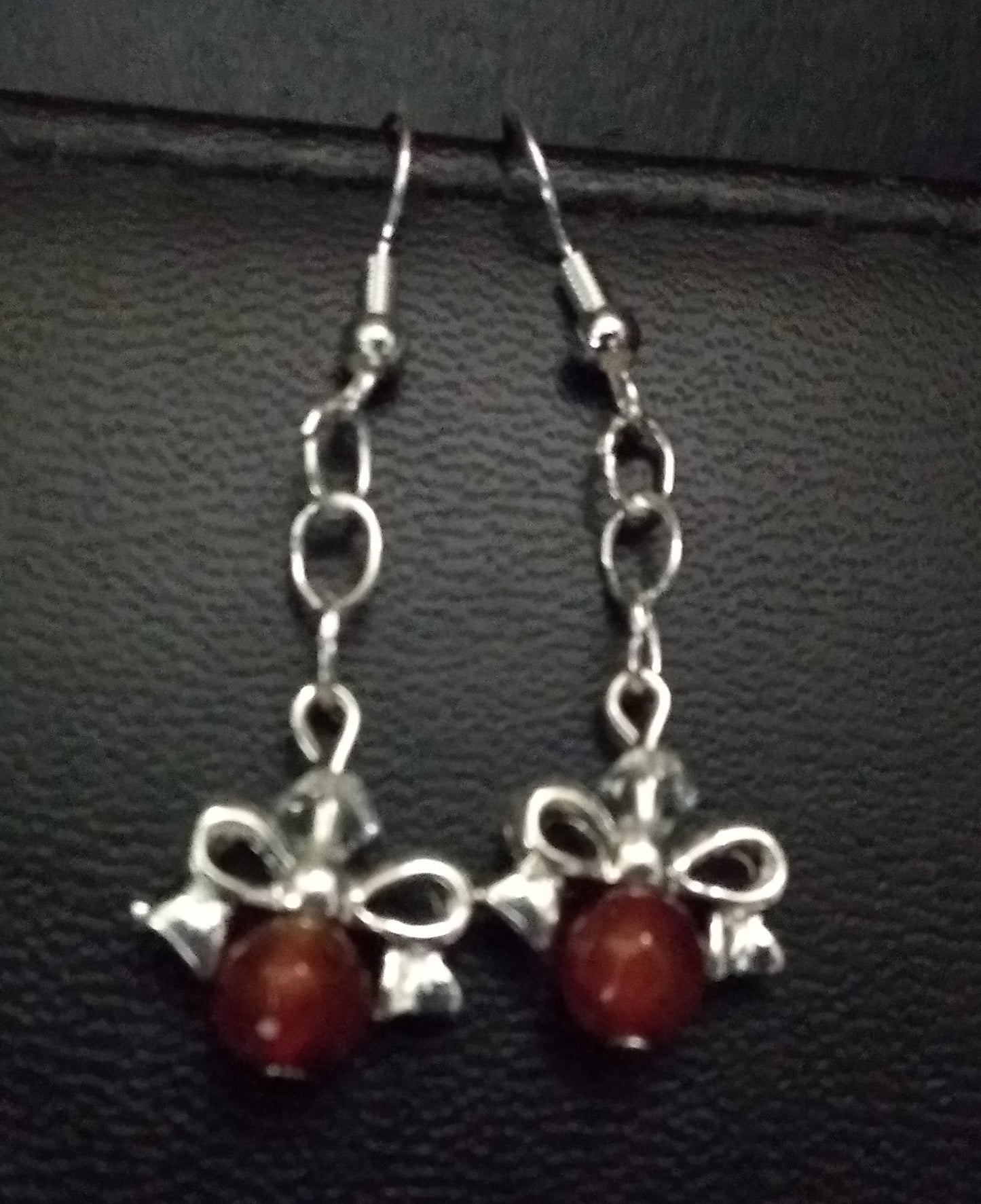 Pendientes de lazo de cornalina