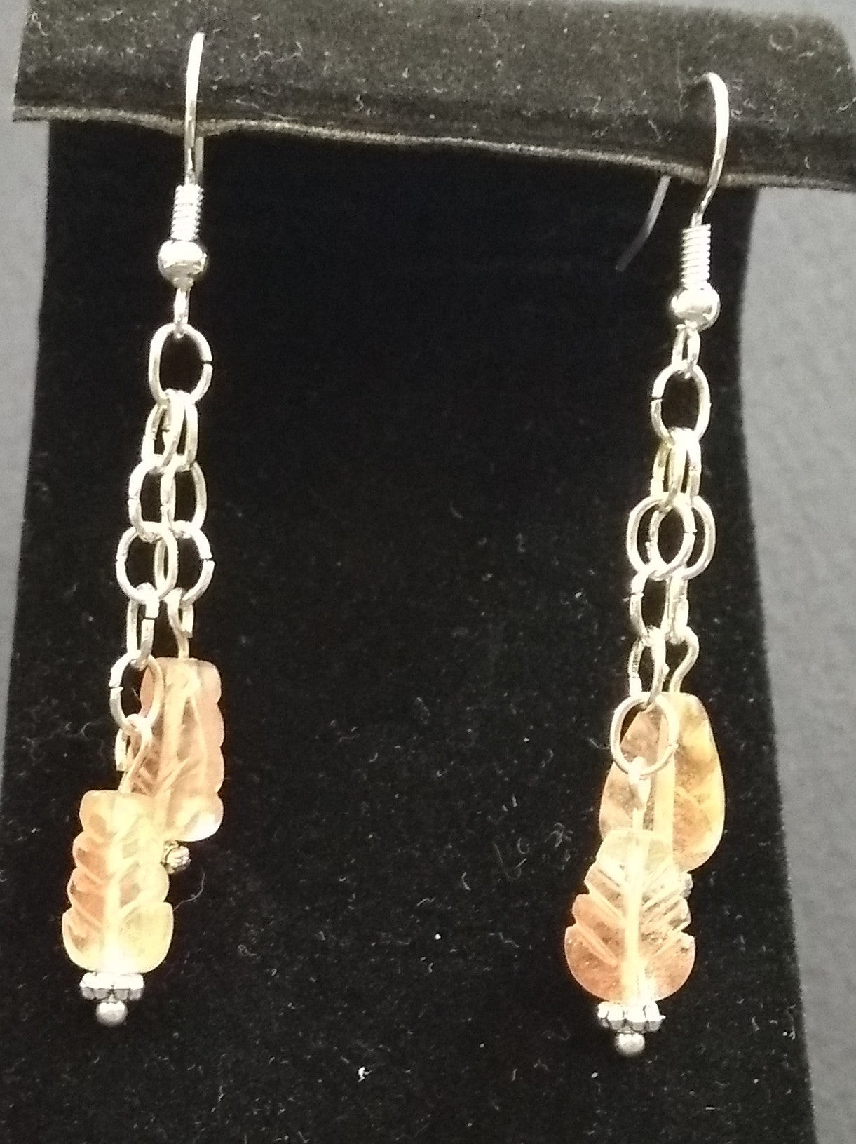 Pendientes de hoja de cerezo