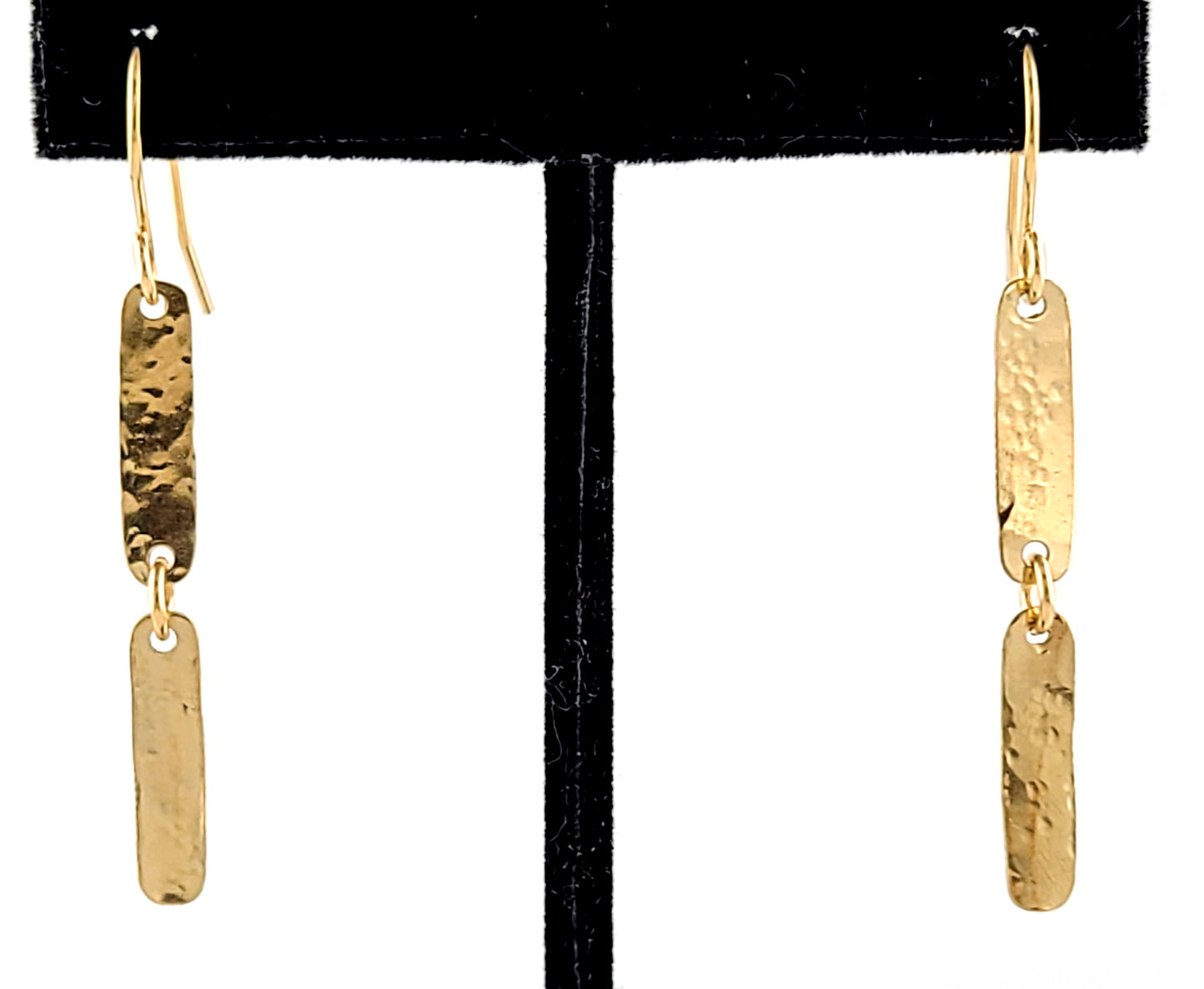 Gold Bar Duster Earrings 14k GF