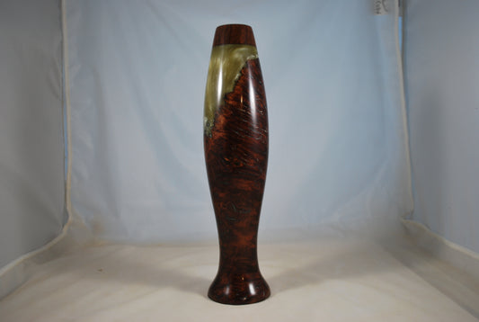 Vase - Jarrah Wood Burl & White Resin