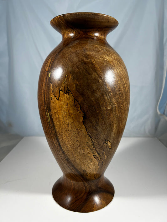 Vase - English Walnut with Brass Inlays