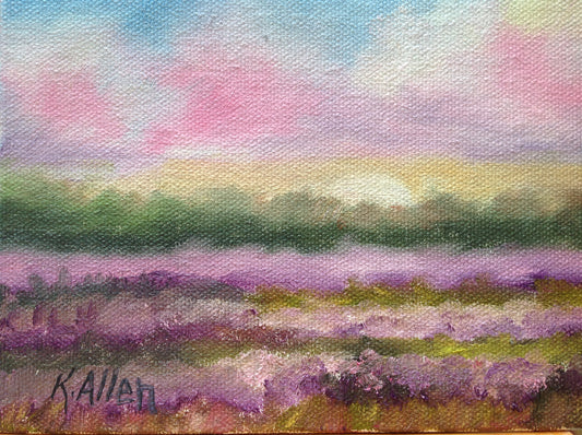 Cards (8) Total - 4 Lavender Sunrise / 4 - Lavender Countryside