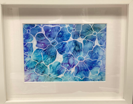 Flores azules tranquilas