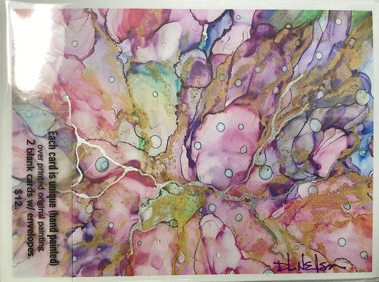 Tarjetas de notas en tonos pastel morado (4 tarjetas en blanco)