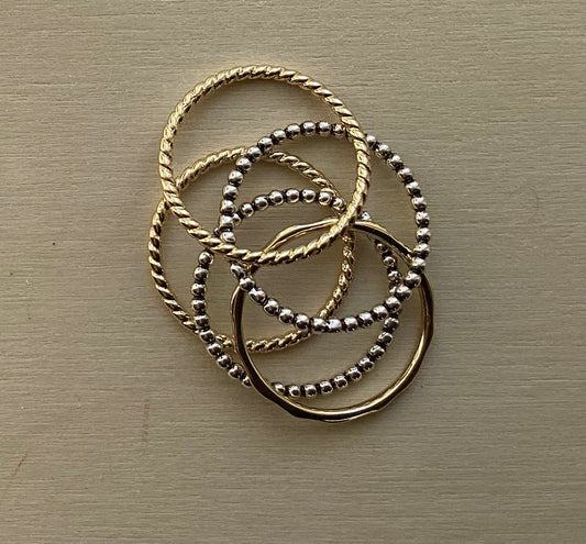 Stackable rings x6. Size 8.0