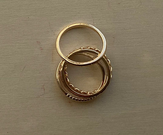 Stackable rings x 3, Size 9.5
