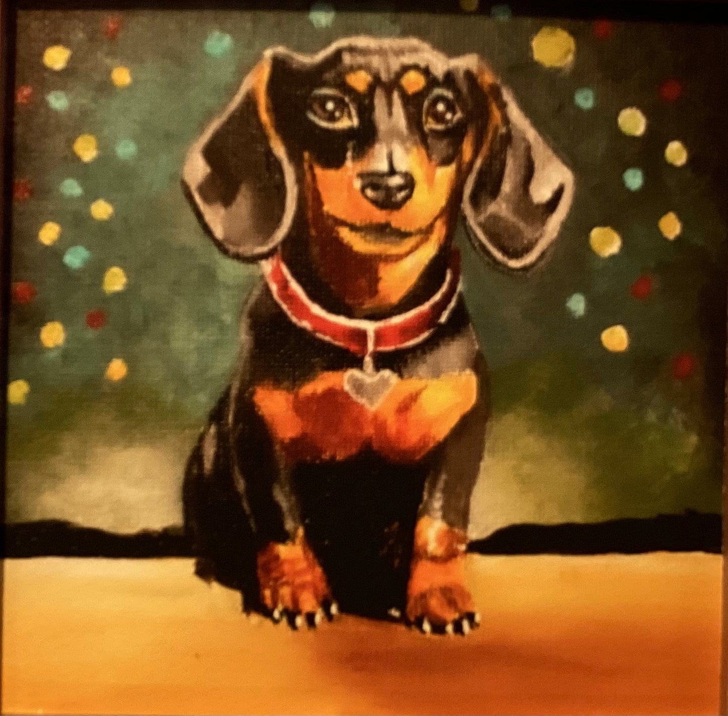 Dachshund painting