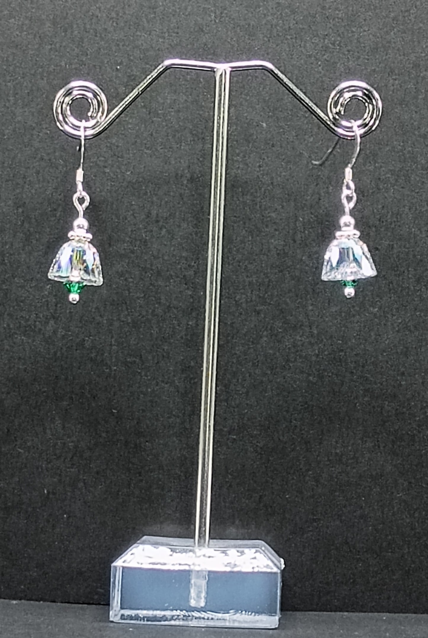 Pendientes de campana de cristal 1
