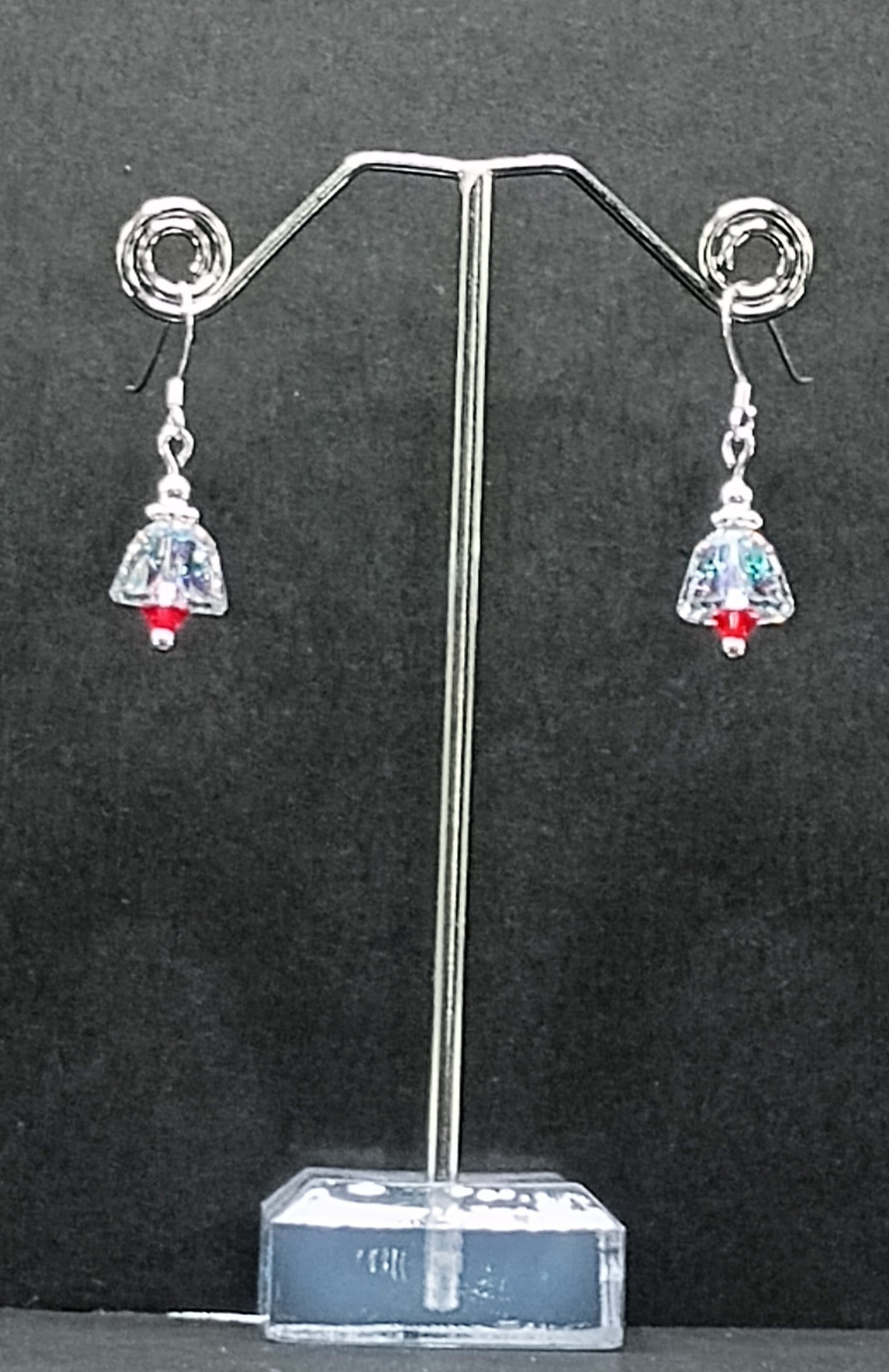 Pendientes de campana de cristal 1