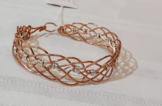 Copper and Sterling Silver Bracelet