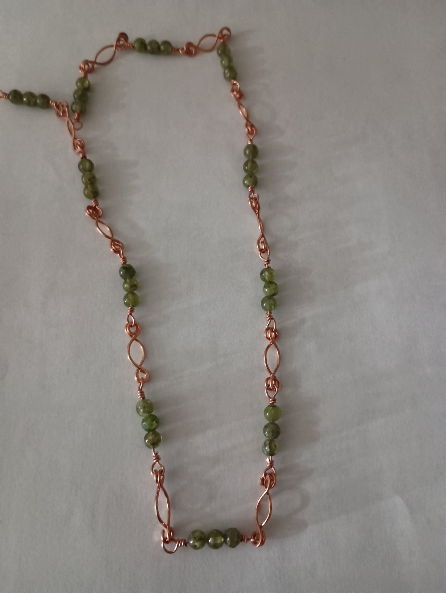Copper & Peridot Choker Necklace