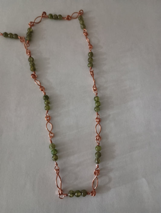 Copper & Peridot Choker Necklace