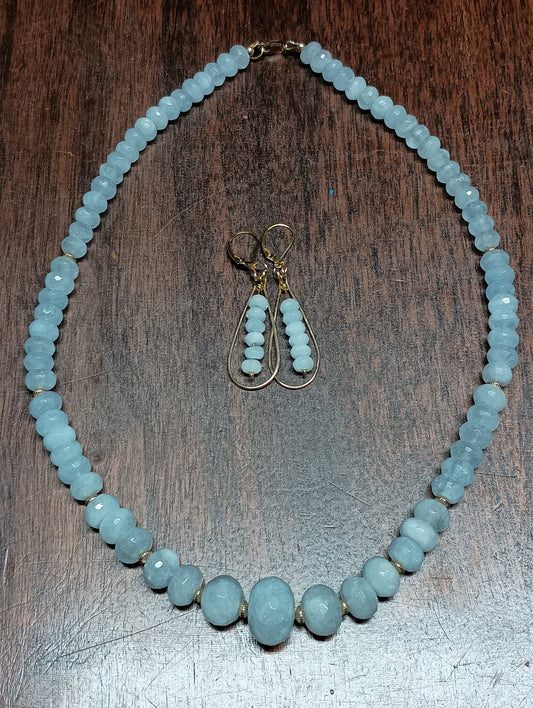Aquamarine Necklace & Earring Set