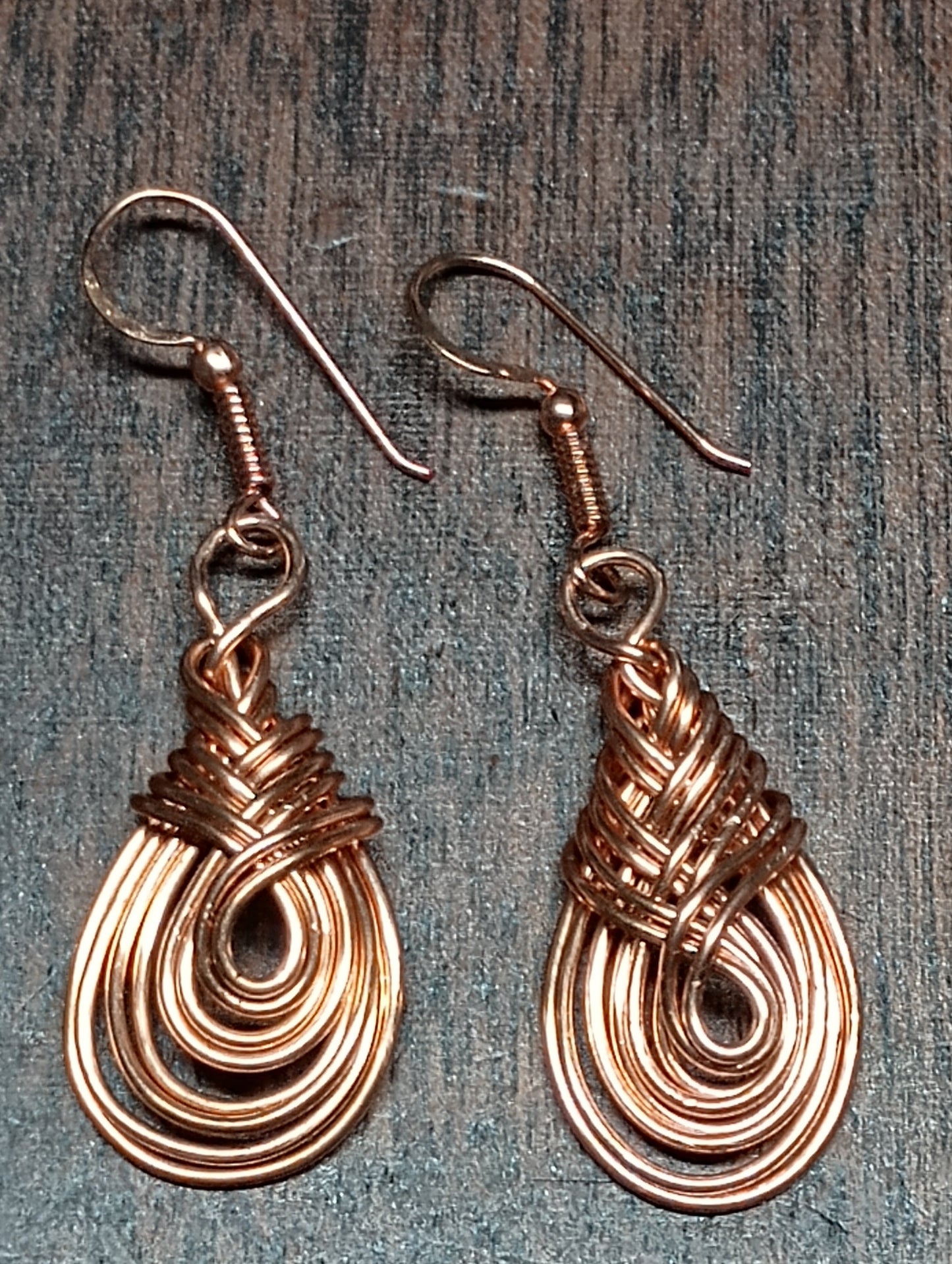 Woven Copper Earrings