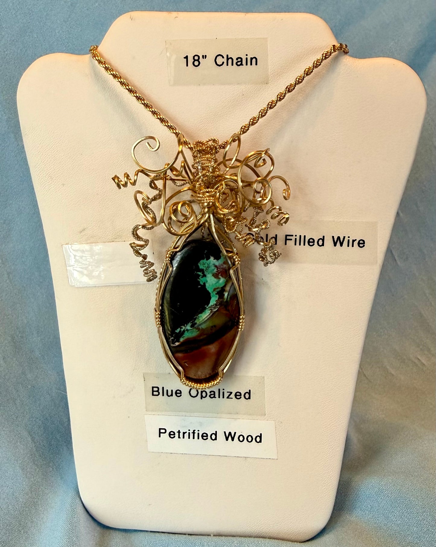 blue opalized wood