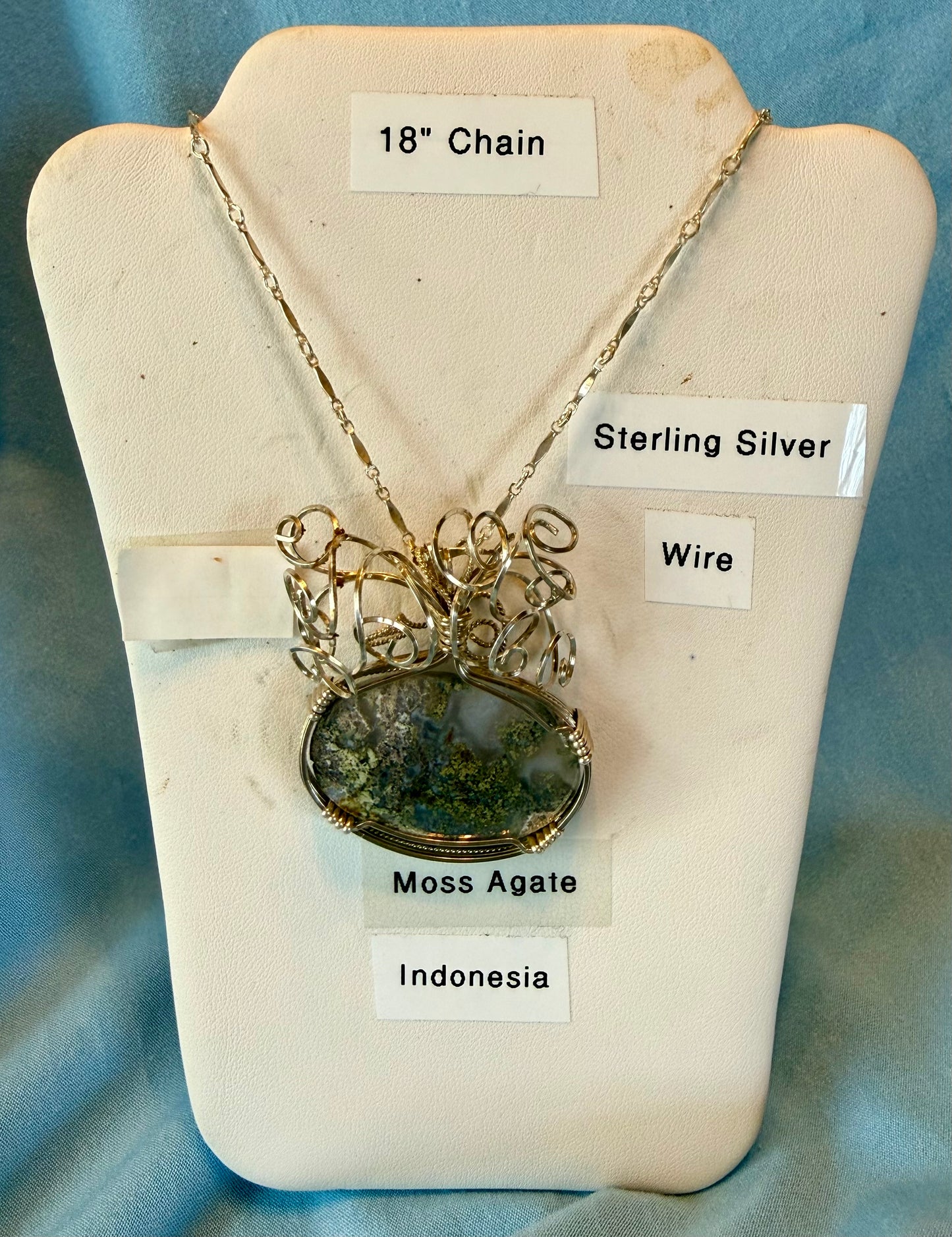 moss agate necklace