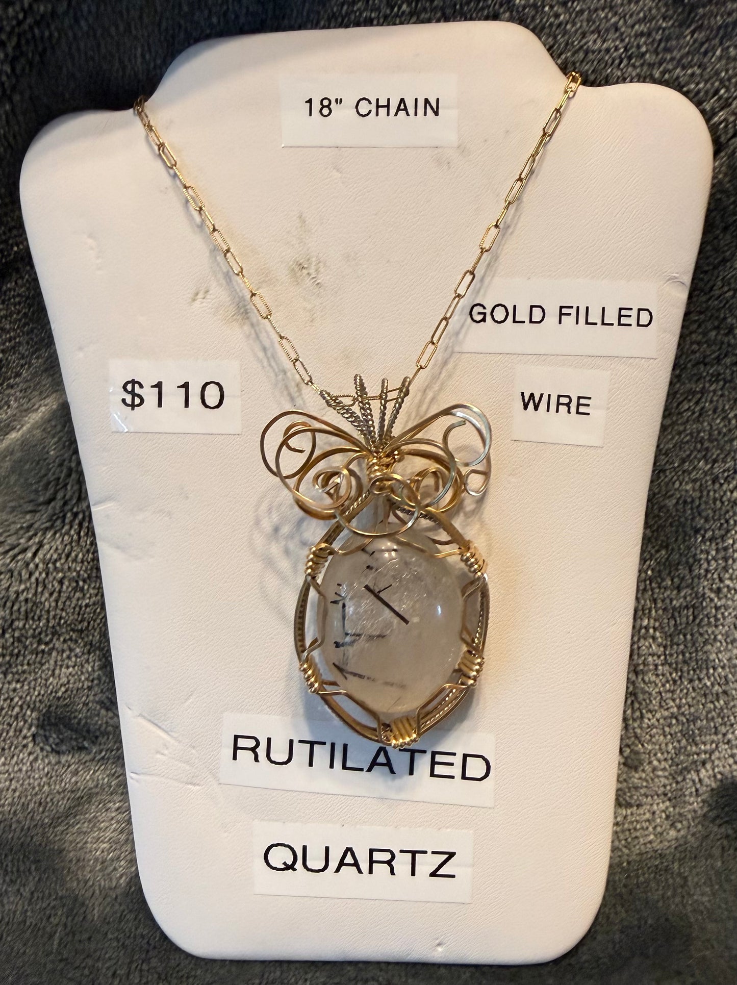 Tourmalated Quartz Necklace