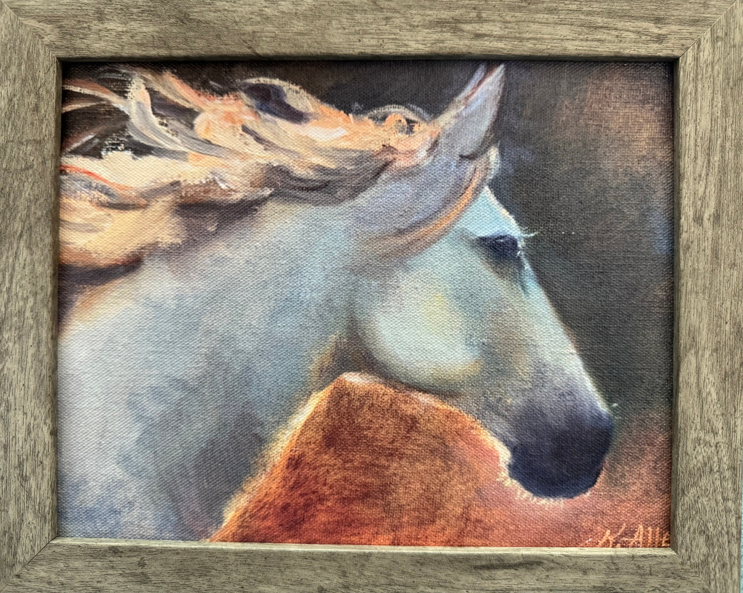 Golden Mane - canvas reproduction, Framed