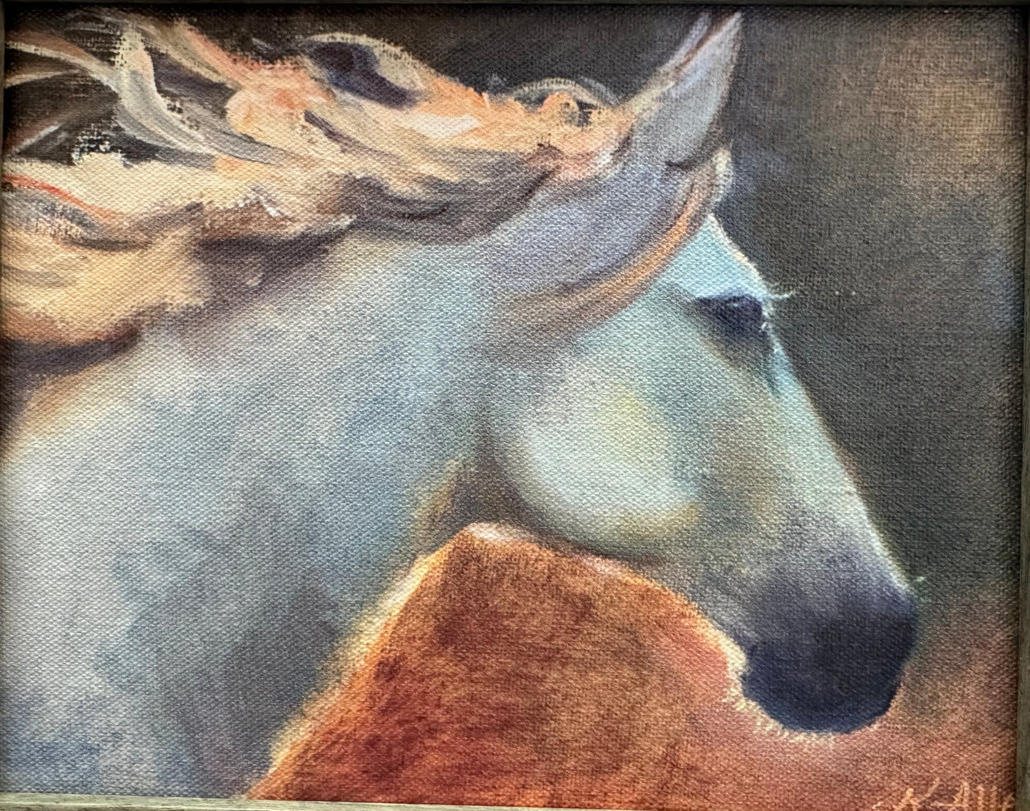 Golden Mane - canvas reproduction, Framed