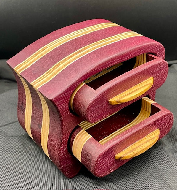 Purple Heart/Baltic Birch hips out bandsaw box